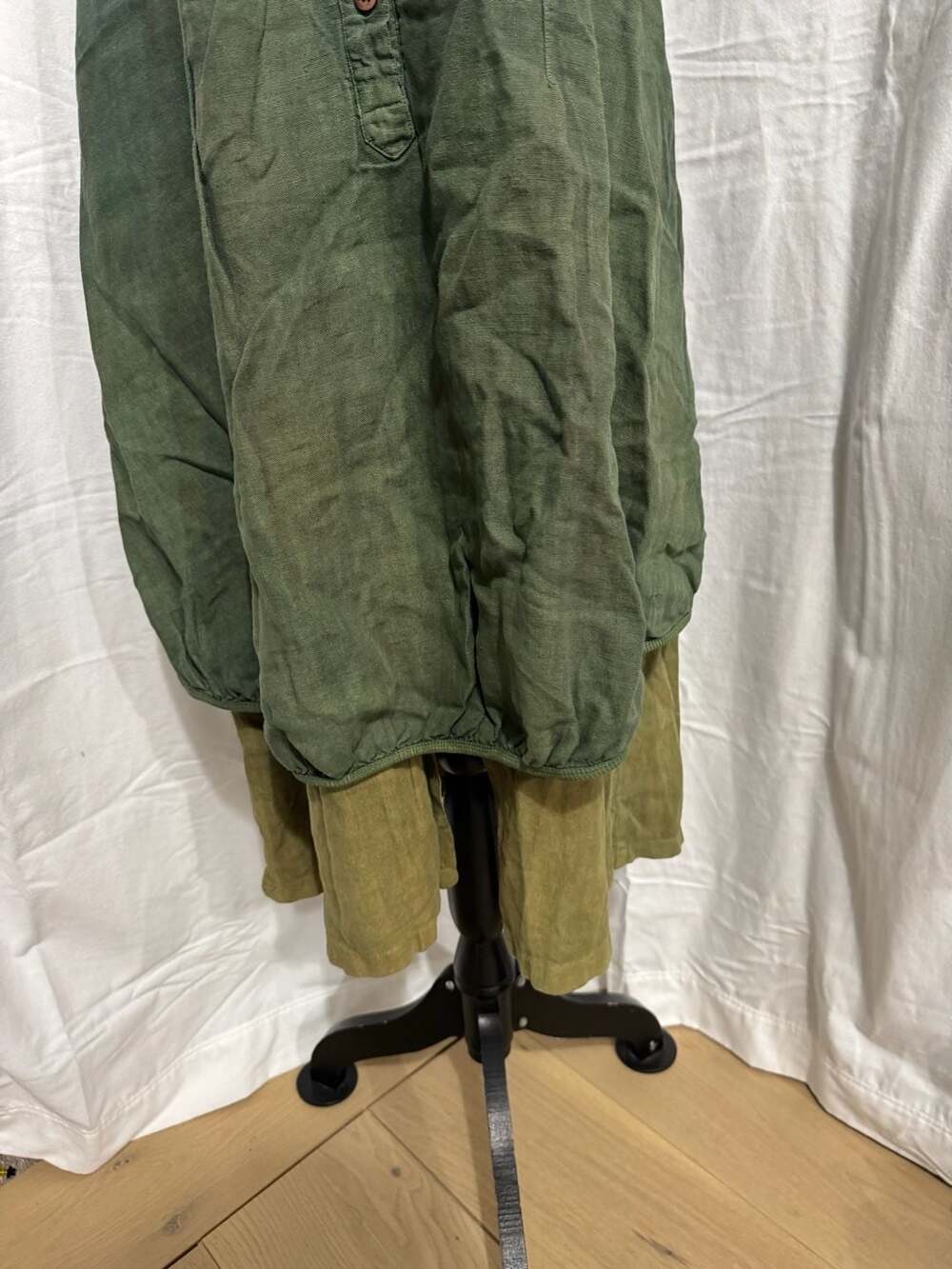 Completo Lino by Arthurio Olive Green 100% Linen Lagenlook Tunic Dress - Picture 3 of 11